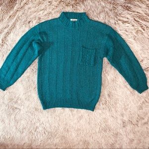 🦋Vintage Teal Acrylic Sweater